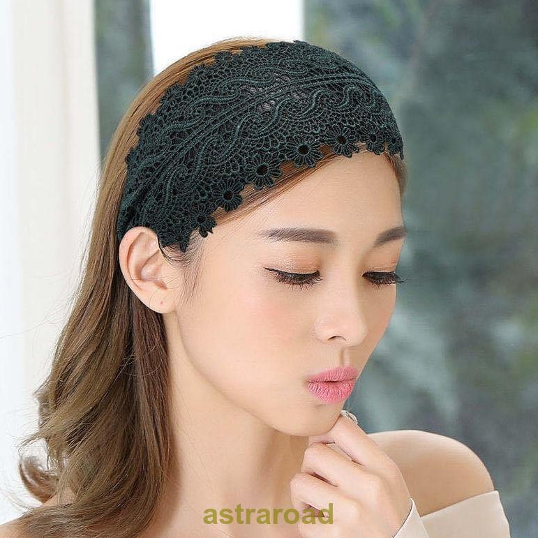 カチューシャ レディース ヘアアクセサリー 幅広 ワイド レース 刺繍