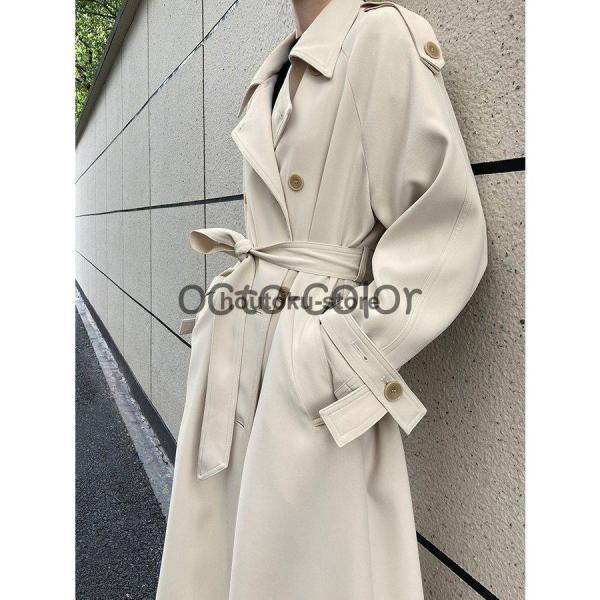 トレンチコート レディース 秋服 春 ロング Aライン ベルト付き