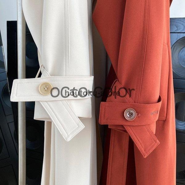 トレンチコート レディース 秋服 春 ロング Aライン ベルト付き