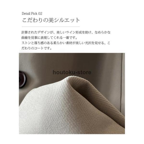 トレンチコート レディース スプリングコート アウター ステンカラーコート ハーフコート 膝丈 羽織り ガウンコート カジュアル ビジネス シンプル きれいめ | ブランド登録なし | 05