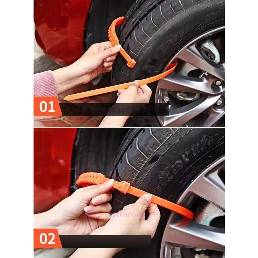 タイヤチェーン 結束バンド型 悪路対応 非金属 雪チェーン スノーチェーン タイヤベルト 60本セット ナイロン素材 60本セット 車用 滑り止め ジ |  | 12