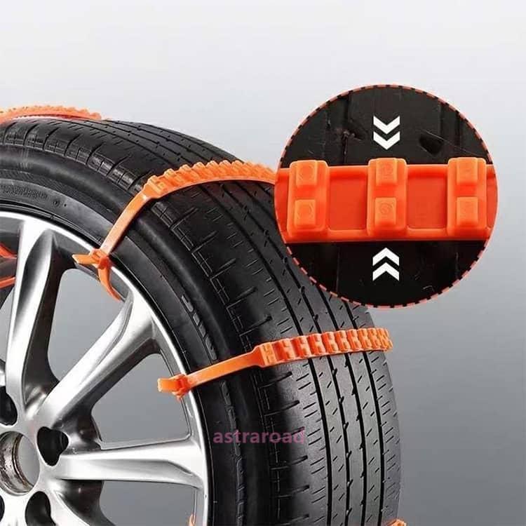タイヤチェーン 結束バンド型 悪路対応 非金属 雪チェーン スノーチェーン タイヤベルト 60本セット ナイロン素材 60本セット 車用 滑り止め ジ |  | 02