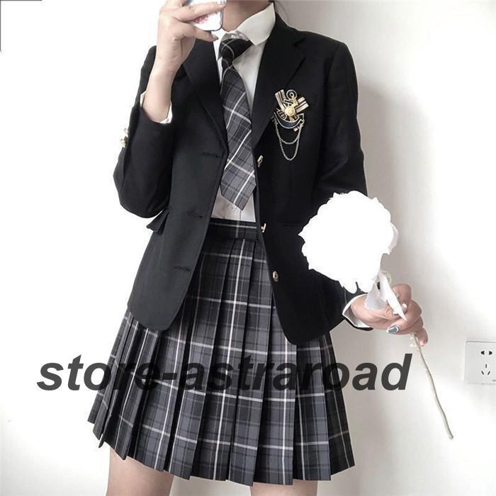 コスプレ 制服 jk 女子高生 5点セット ブレザー スカート シャツ