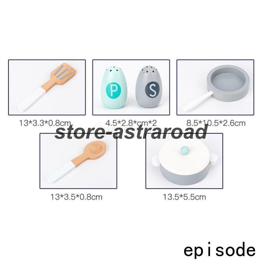 ままごとセット キッチン 木製 折り畳み式 ふりプレイ キッチンセット キッズ 知育玩具 調理器具 料理 収納便利 | ブランド登録なし | 07