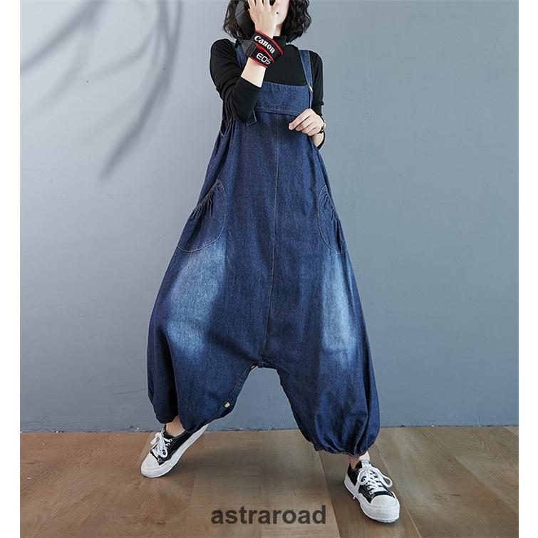 サロペット オールインワン デニムパンツ デニムサロペットパンツ 