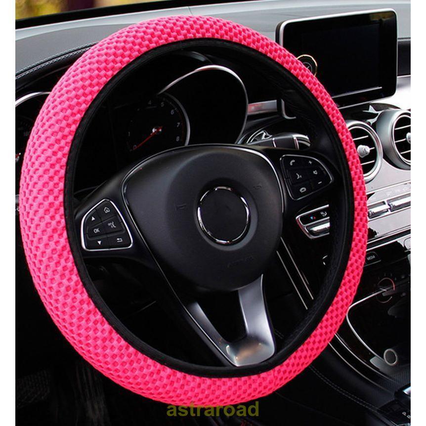 ハンドルカバー ステアリングカバー O型 D型 カーハンドル用 車用 通気