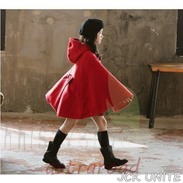 マントコート キッズ ポンチョ 女の子コート 保温 大 ポンチョ着 防寒 