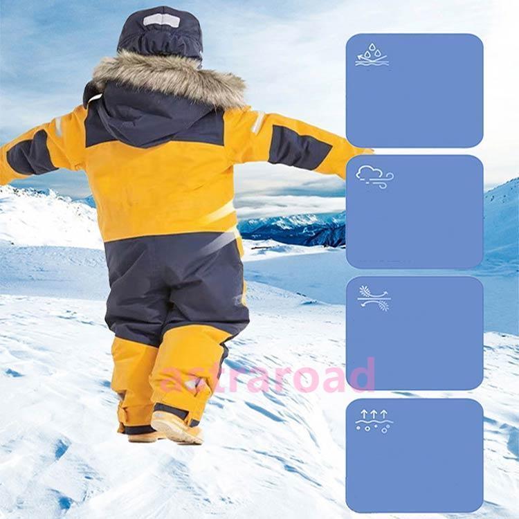 子供用スノーボードウェア スキーウェア　つなぎ スノーウェア キッズ つなぎ ジャンプスーツ 雪遊び 撥水加工