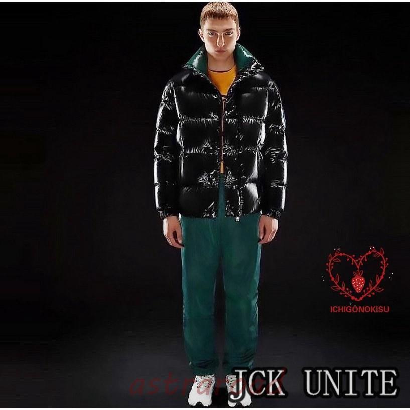 ダウンジャケット メンズ 光沢感 配色 ベルト付き 軽量 デザイン