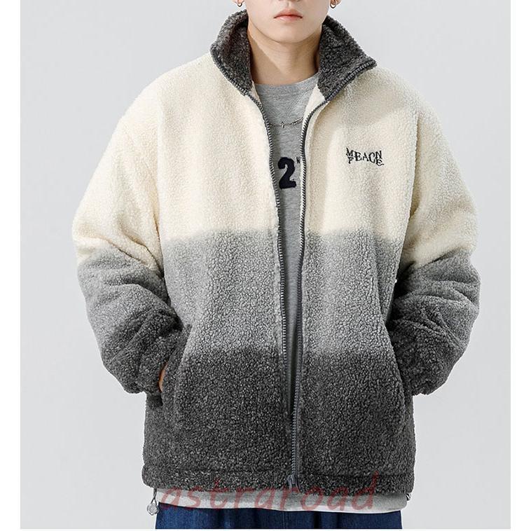 ダウンジャケット メンズ 冬 アウター ボア カラー切替 フリース