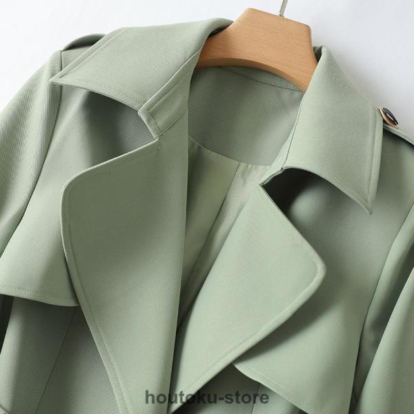 トレンチコート レディース ダブルボタンバーカー ロング丈ジャケット スプリングコート 春コート ライトアウター 秋服 韓国風30代 40代 50代 | ブランド登録なし | 10