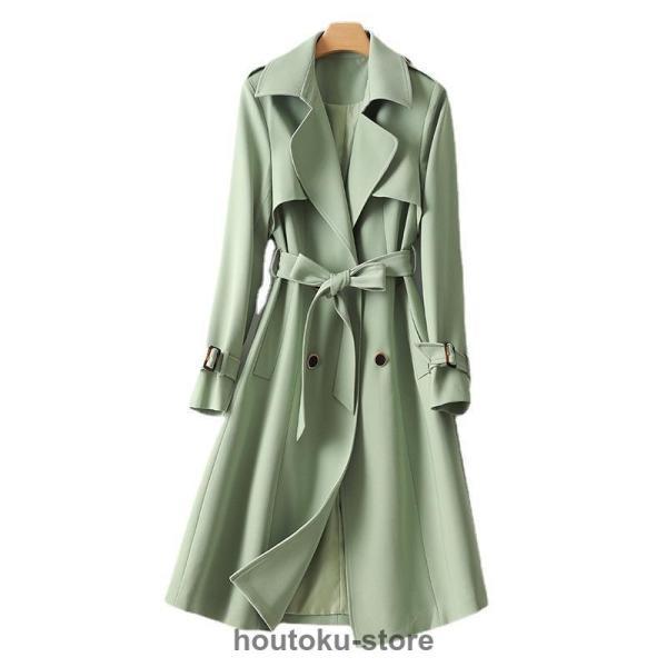 トレンチコート レディース ダブルボタンバーカー ロング丈ジャケット スプリングコート 春コート ライトアウター 秋服 韓国風30代 40代 50代 | ブランド登録なし | 05