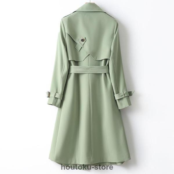 トレンチコート レディース ダブルボタンバーカー ロング丈ジャケット スプリングコート 春コート ライトアウター 秋服 韓国風30代 40代 50代 | ブランド登録なし | 09
