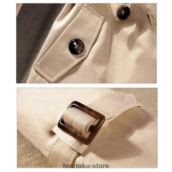 トレンチコート レディース ダブルボタンバーカー ロング丈ジャケット スプリングコート 春コート ライトアウター 秋服 韓国風30代 40代 50代 | ブランド登録なし | 16