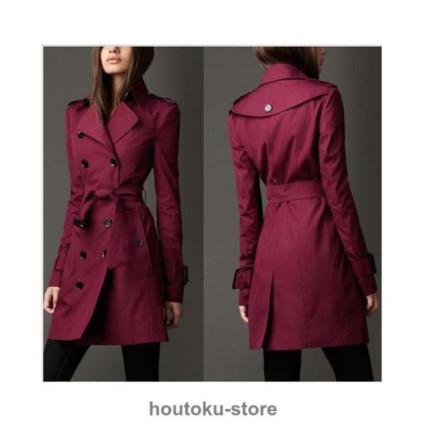 トレンチコート レディース ダブルボタンバーカー ロング丈ジャケット スプリングコート 春コート ライトアウター 秋服 韓国風30代 40代 50代 | ブランド登録なし | 02