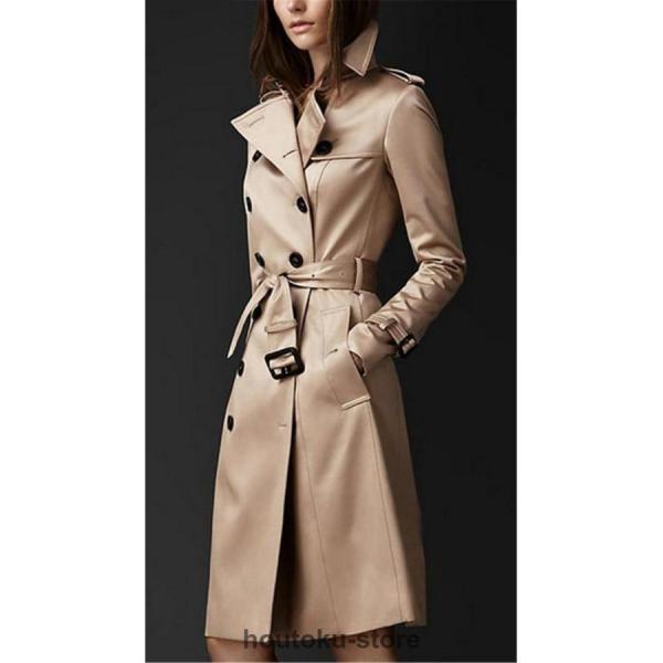 トレンチコート レディース ダブルボタンバーカー ロング丈ジャケット スプリングコート 春コート ライトアウター 秋服 韓国風30代 40代 50代 | ブランド登録なし | 06