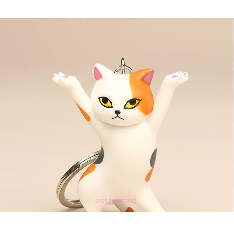 ねこ キーホルダー キーリング 5個セット かわいい キャット バッグ