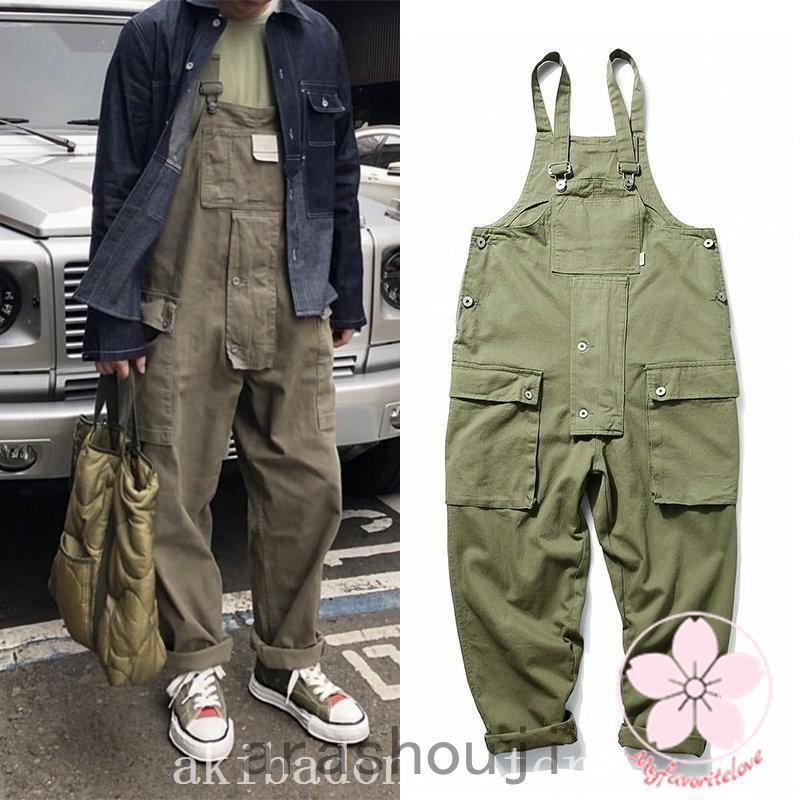 オーバーオールつなぎサロペットアメカジシンプルストリートワーク