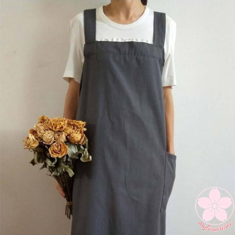 エプロン チュニックエプロン ワンピース h型 大きいサイズ