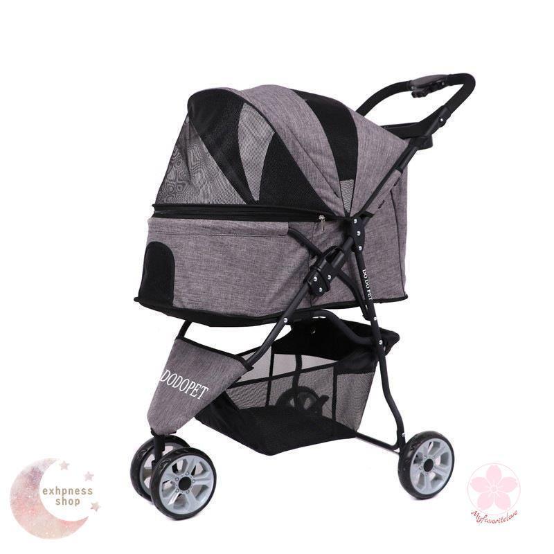 ペットカート ペットバギー DODOPET 切り替え ハンドル 多頭飼い 大型犬 中型犬 小型犬 犬 荷物入れ バスケット キャノビー付き 4輪 折り 