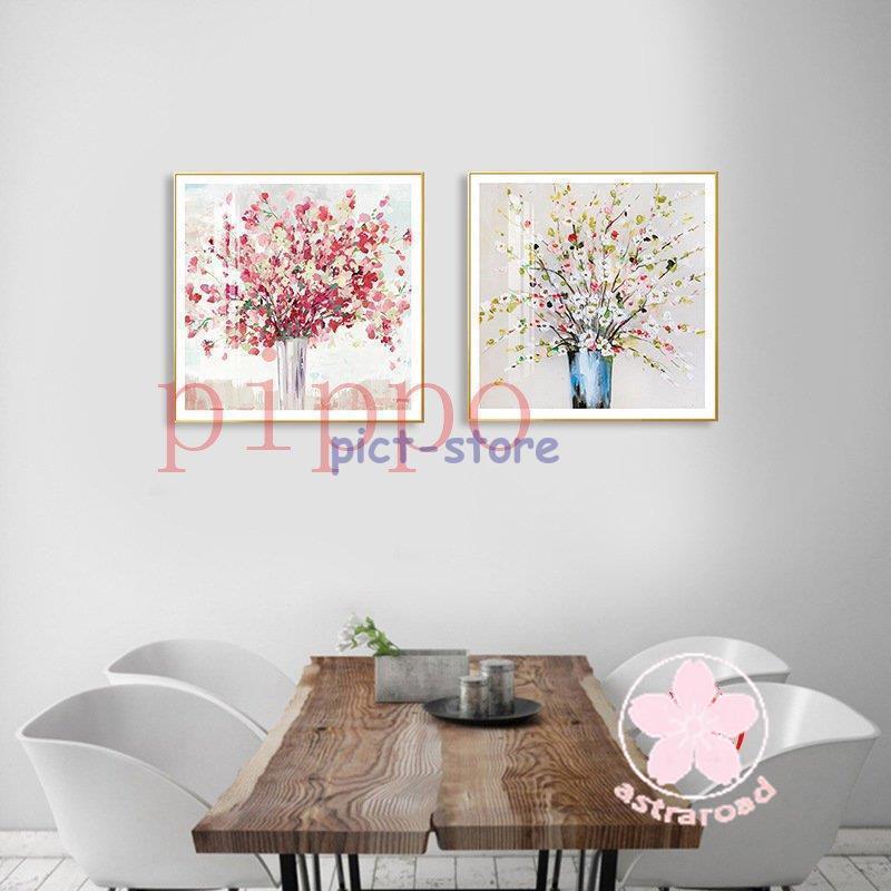 80×80cm】ガラスアートパネルフラワーアートレディー