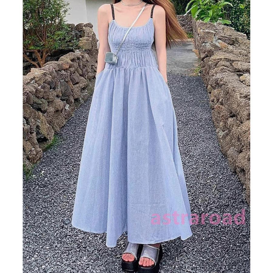 新品 未使用✨ダイアグラム 現行 キャミワンピース ストライプ スカート 38 ストライプ柄ティアードキャミワンピース[tw1086] | レディース