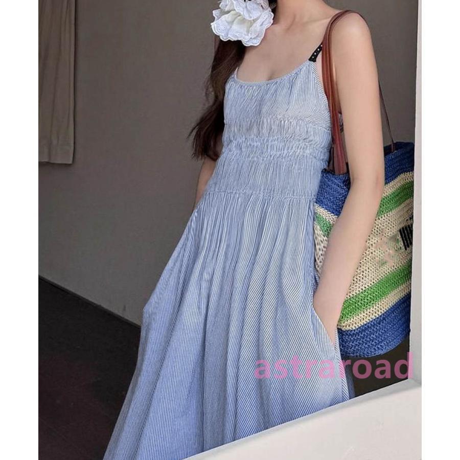 ストライプ柄キャミワンピース 大人可愛い : アストラロード - 通販