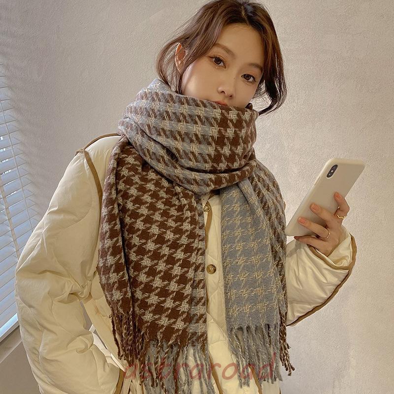 チェック柄 レディース マフラー 千鳥柄 千鳥格子 大判マフラー チェック柄 レディース マフラー 千鳥柄 千鳥格子 大判マフラー