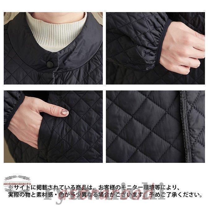 キルティングジャケット レディース 厚手 スタジャン 冬 ジャケット