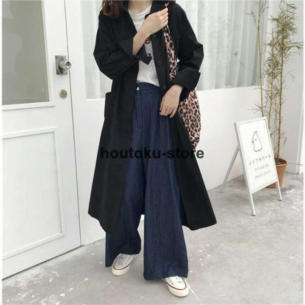 トレンチコート ロングコート ロングジャケット 羽織り 上着 コート ジャケット レディース ロング丈 春 秋 アウター ライトアウター アウター ロングコート 薄 | ブランド登録なし | 10