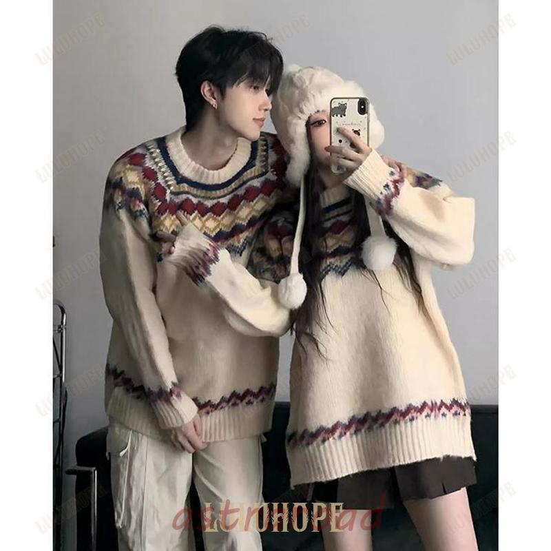 セーター ペアルック メンズ レディース ニット ベージュ 秋 カップル