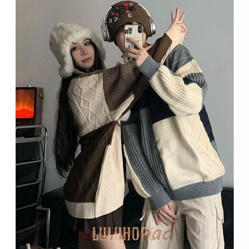 セーター ペアルック メンズ レディース ニット ベージュ グレー 秋