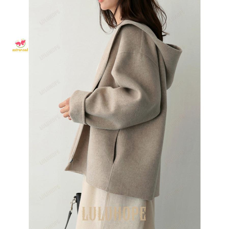 パーカー レディース ラシャコート 秋 ショートコート コート