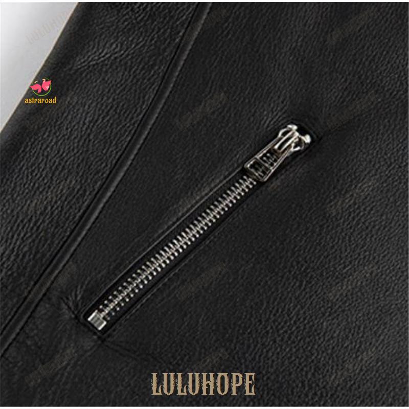 ムートンコート レディース ボアベスト ライダース ジャケット