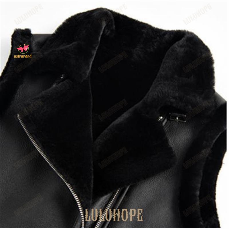 ムートンコート レディース ボアベスト ライダース ジャケット