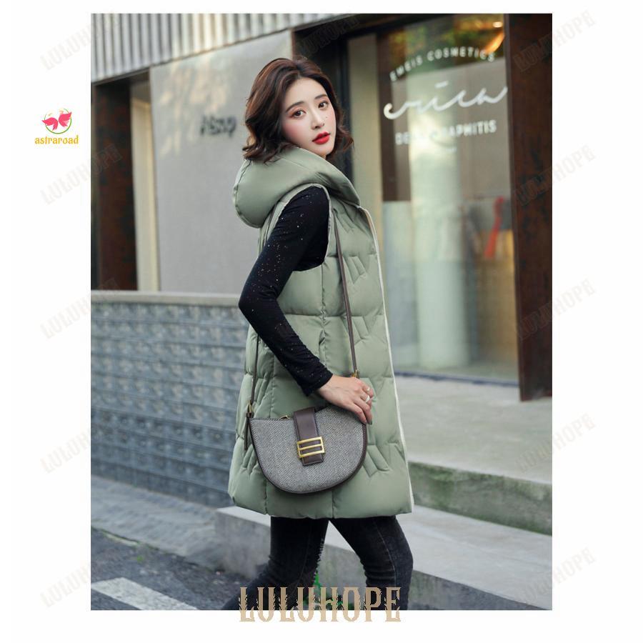 ロングベスト レディース 中綿ベスト 防寒ベスト ジレ フード