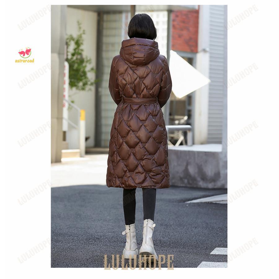 ダウンコート レディース ロング丈 フード付き ロングコート 中綿