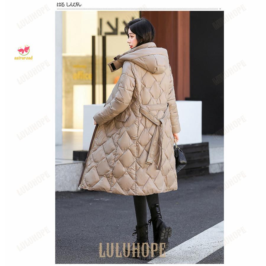 ダウンコート レディース ロング丈 フード付き ロングコート 中綿