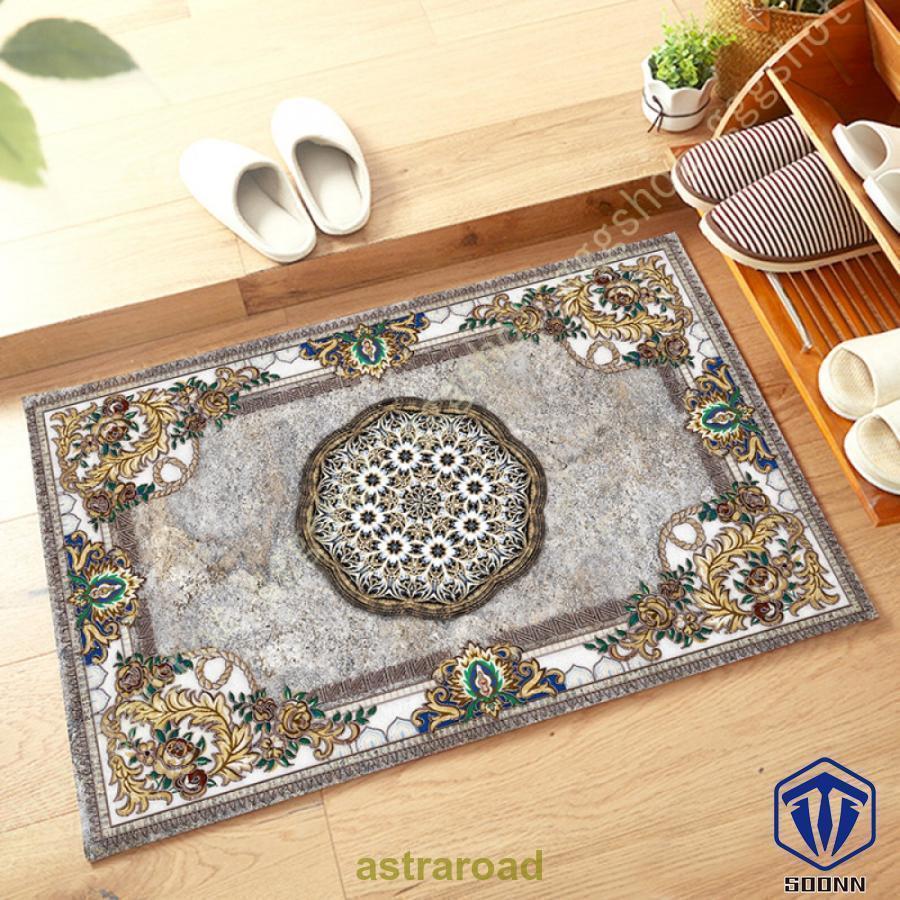 玄関マット ペルシャ絨毯風 室内 マット ラグ おしゃれ 洗える 長方形