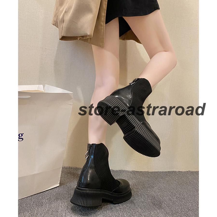 ソックスブーツ レディース 厚底 黒 | ブランド登録なし | 06