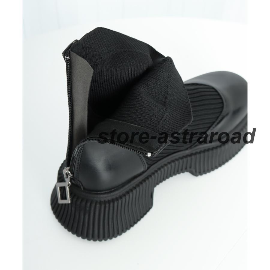 ソックスブーツ レディース 厚底 黒 | ブランド登録なし | 09