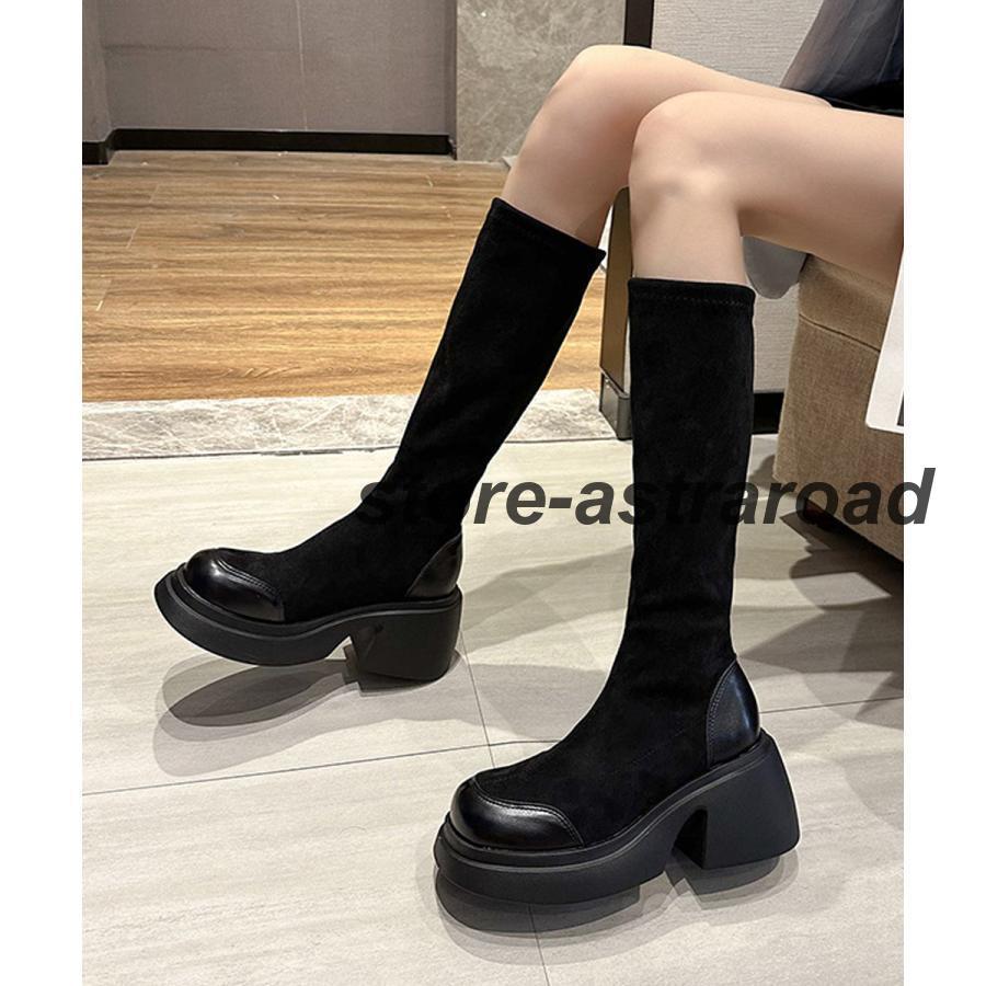 厚底ブーツ ニーハイブーツ ロングブーツ | ブランド登録なし | 01