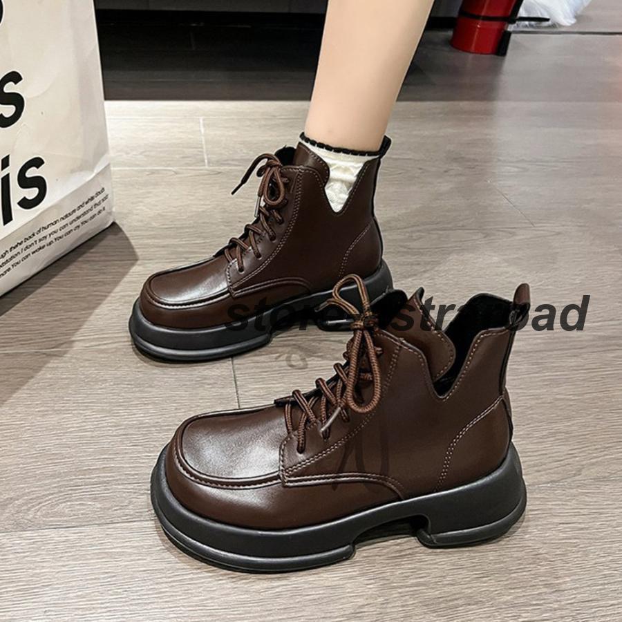 ショートブーツ 厚底 ワークブーツ 美脚 | ブランド登録なし | 02