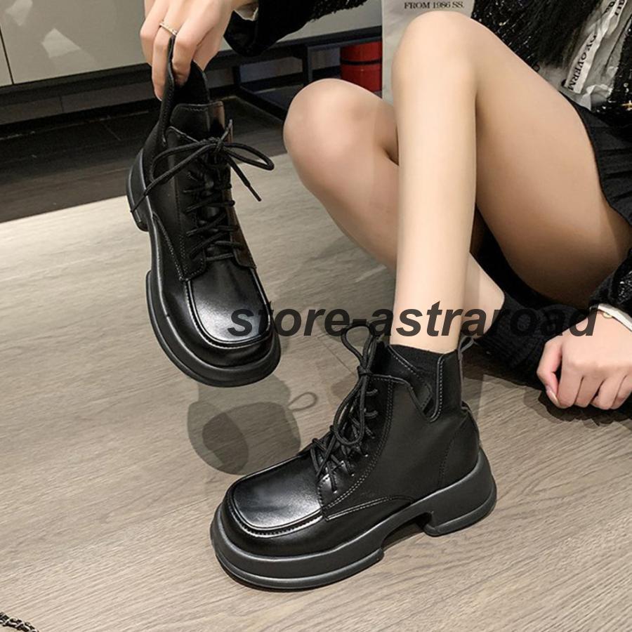 ショートブーツ 厚底 ワークブーツ 美脚 | ブランド登録なし | 07