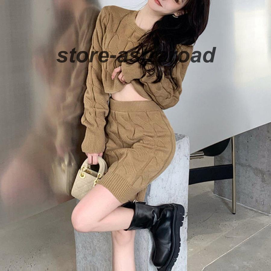 ニットトップス ミニスカートセットアップ : アストラロード - 通販