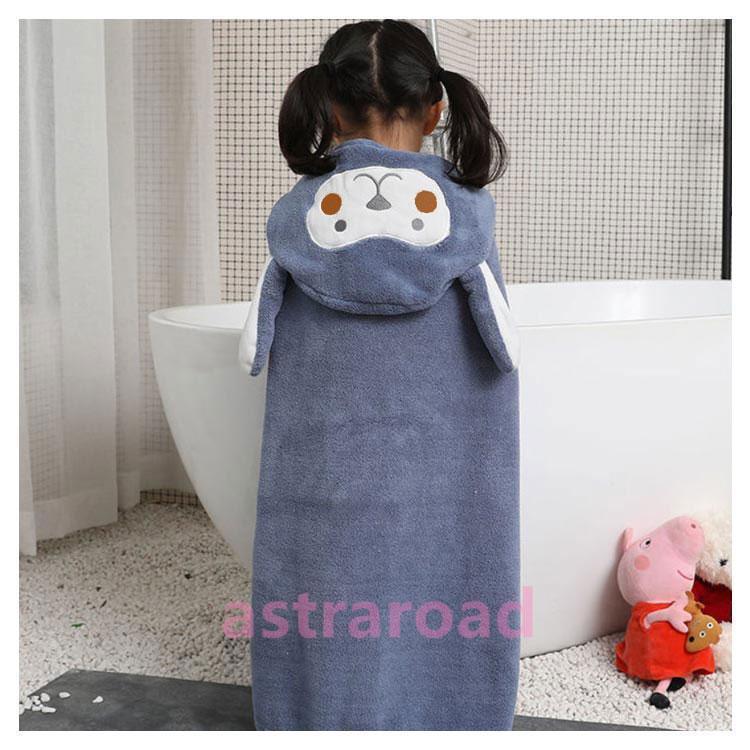 フード付き バスタオル バスローブ 子供 キッズ ベビー 70×140 88×150 子供用 湯上りタオル マイクロファイバー お風呂上がり タオル |  | 17