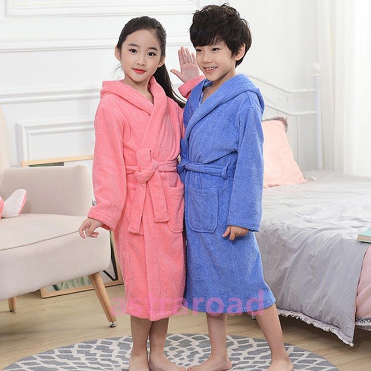 バスローブ 男の子 女の子 綿 コットン バスタオル 厚手 タオル地 長袖 ロング丈 キッズ用 子供用 バスローブ お風呂上り ルームウェア フード付 |  | 02