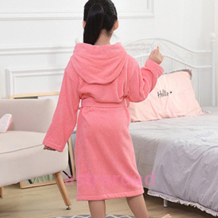 バスローブ 男の子 女の子 綿 コットン バスタオル 厚手 タオル地 長袖 ロング丈 キッズ用 子供用 バスローブ お風呂上り ルームウェア フード付 |  | 04