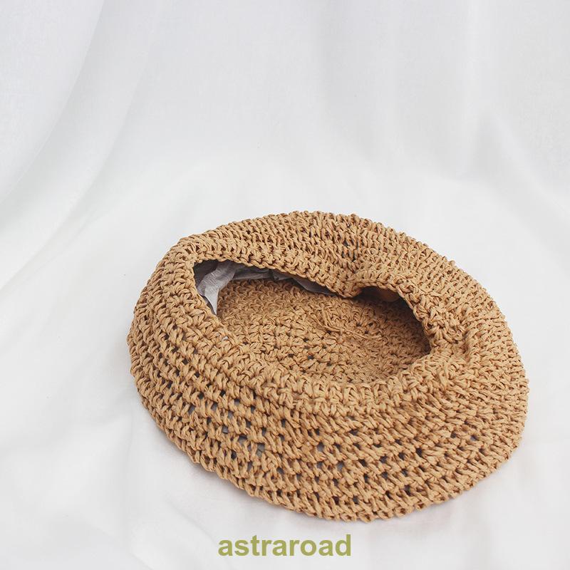 ベレー帽 帽子 キッズ 子供用 麦わら ストローハット シンプル