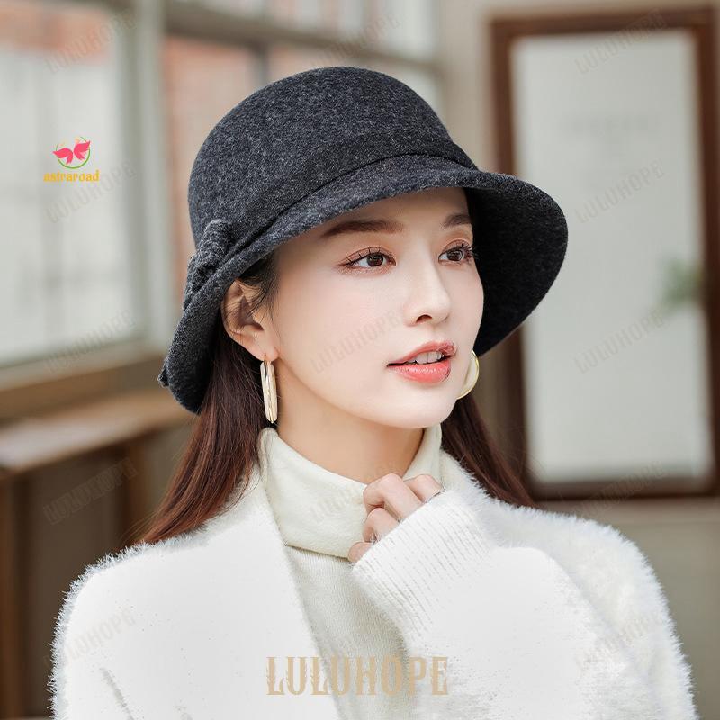 爆買2024秋冬レトロ 帽子 レディース 柔らかい保温バケット文芸百合